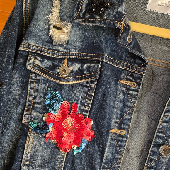 AMAZING STAGE or CONCERT Demin & Plaid Duster Coat - Picture 3 of 6